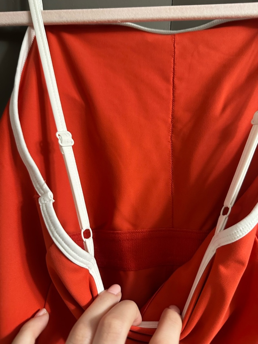 Old Navy Red Mini Slip Dress with White Trim - Picture 5 of 6